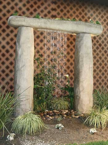 Stonehenge with/2' Reservoir Cast Stone Fountain Fountain Fiore Stone